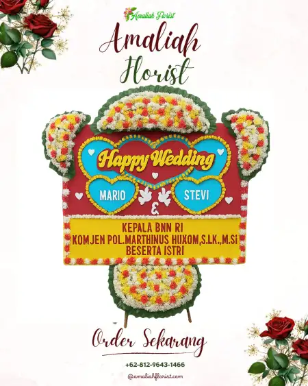 Papan Bunga Pernikahan Purworejo